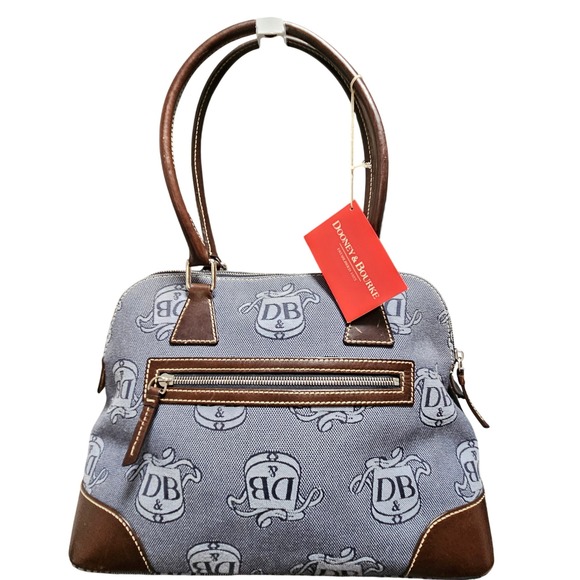 Dooney & Bourke Set NEW Donegal Crest Canvas Domed Satchel Purse, Wristlet & Fob - Picture 8 of 13